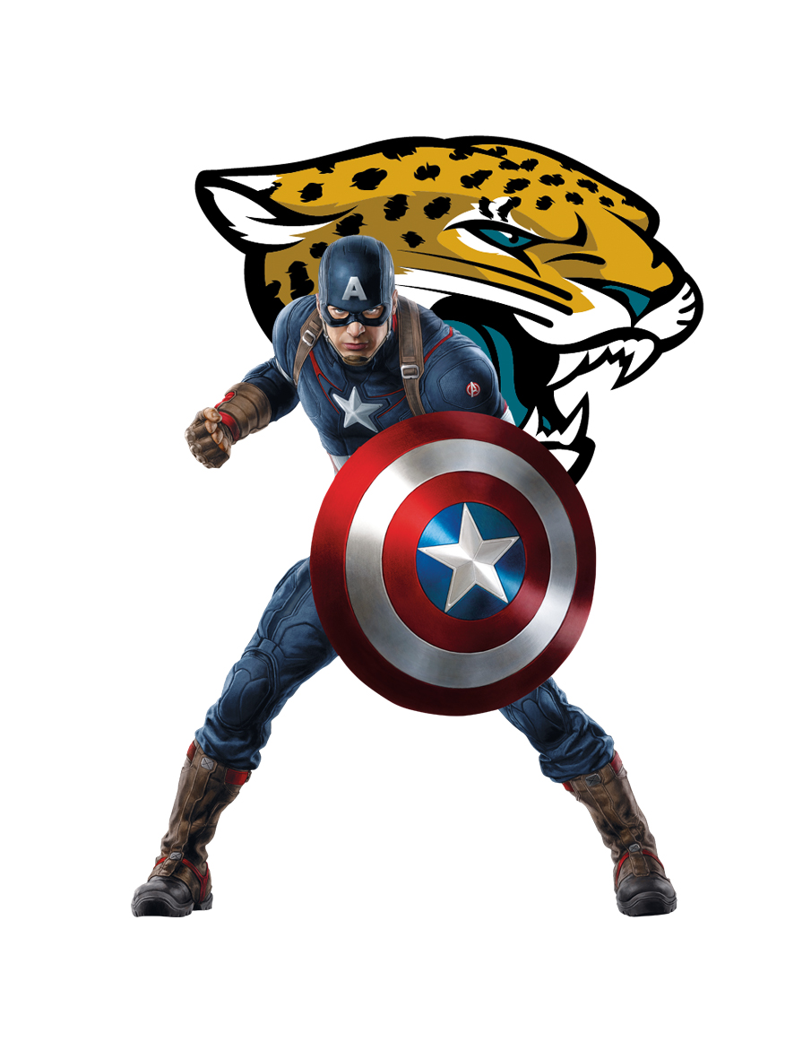 Captain America Jacksonville Jaguars Logo vinyl decal